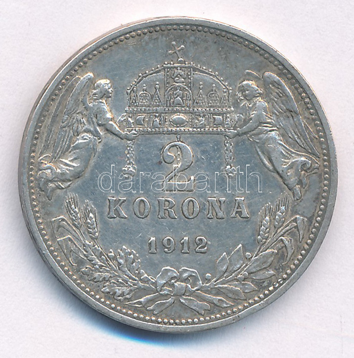 1912KB 2K Ag 'Ferenc József' T:XF,VF patina Adamo K6 - Image 2