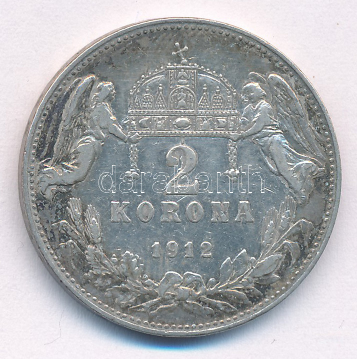 1912KB 2K Ag 'Ferenc József' T:XF,VF patina Adamo K6 - Image 2