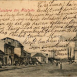 1903 Naszód, Nasaud; Fő tér, templom. Piros A. kiadása / main square, church (EB)