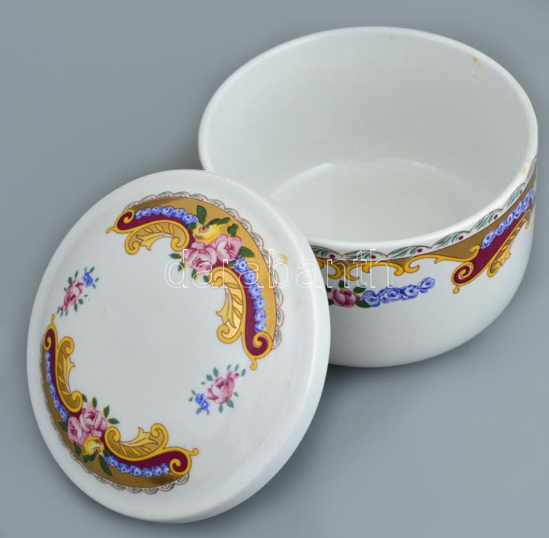 Limoges porcleán mokkás csésze és alj, 6 db.+ cukordoboz. Levonóképes, aranyozott. Minimális karcokkal - Image 2