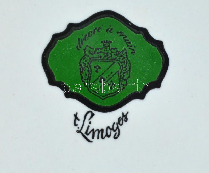 Limoges porcleán mokkás csésze és alj, 6 db.+ cukordoboz. Levonóképes, aranyozott. Minimális karcokkal - Image 4
