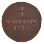 Ausztria 1783F 1/4kr Cu 'II. József' Hall T:VF Austria 1783F 1/4 Kreutzer Cu 'Joseph II' Hall C:VF Krause KM#2051