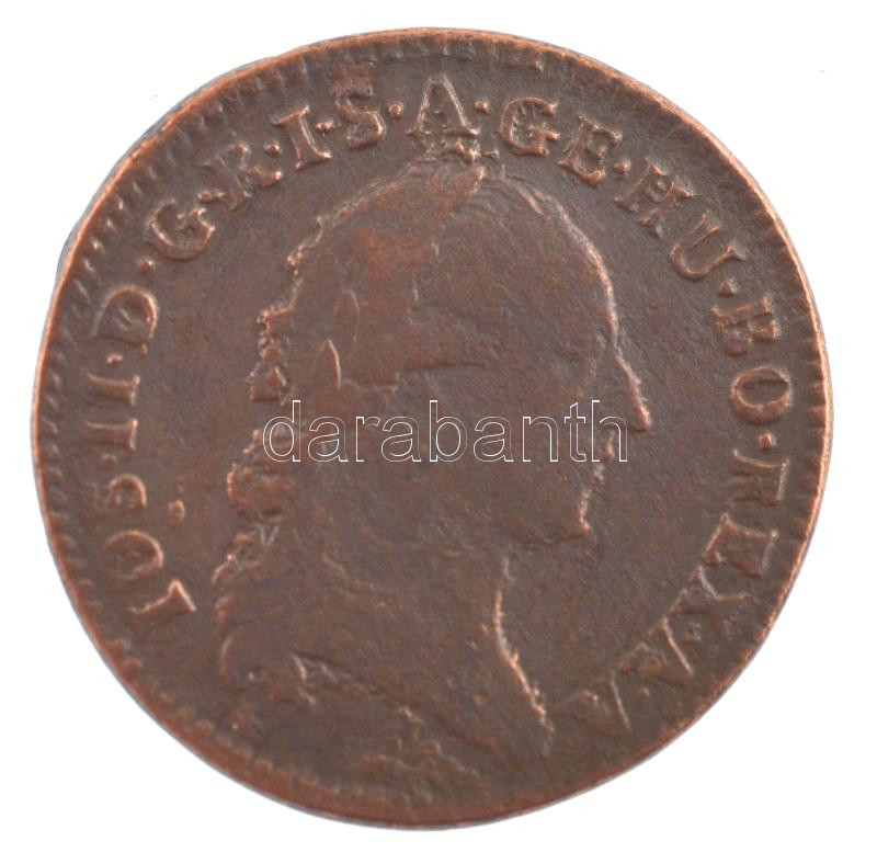 Ausztria 1783F 1/4kr Cu 'II. József' Hall T:VF Austria 1783F 1/4 Kreutzer Cu 'Joseph II' Hall C:VF Krause KM#2051 - Image 2