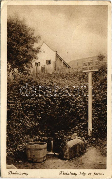 Badacsony, Kisfaludy ház és forrás (EK)