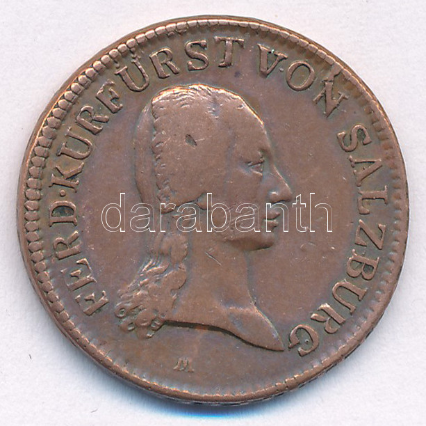 Ausztria / Salzburg 1804. 1kr Cu 'III. Ferdinánd' T:VF karc Austria / Salzburg 1804. 1 Kreutzer Cu 'Ferdinand III' C:VF scratch Krause KM#491