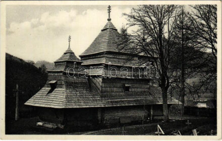 Uzsok, Uzhok; Podkarpatska rus. Dreveny kostelík / görögkeleti fatemplom / Orthodox wooden church