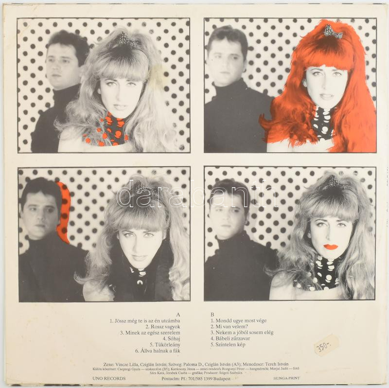 Lilla - Czigi. Vinyl, LP. Magyarország, 1990. jó állapotban - Image 2