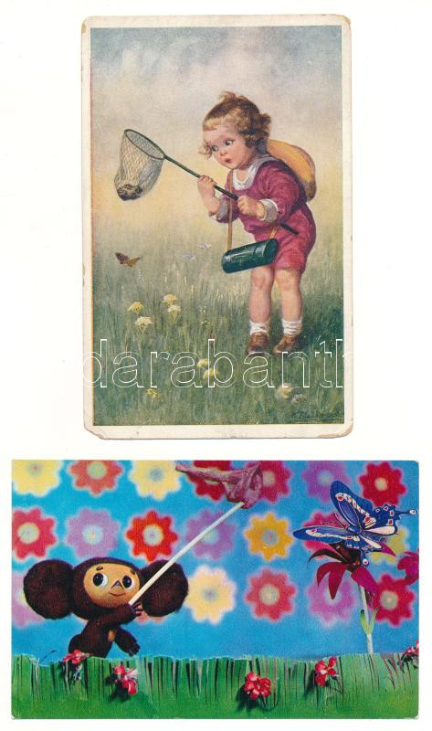9 db főleg MODERN motívum képeslap: pillangók és rovarok / 9 mostly modern motive postcards: butterflies and insects - Image 2