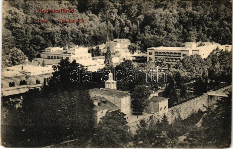 1907 Herkulesfürdő, Baile Herculane; látkép. Eberle Keresztély kiadása / Totalansicht / general view, spa (EB)