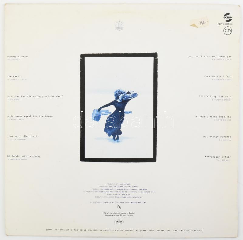 Tina Turner - Foreign Affair. Vinyl, LP, Album. Magyarország, 1989. jó állapotban - Image 2