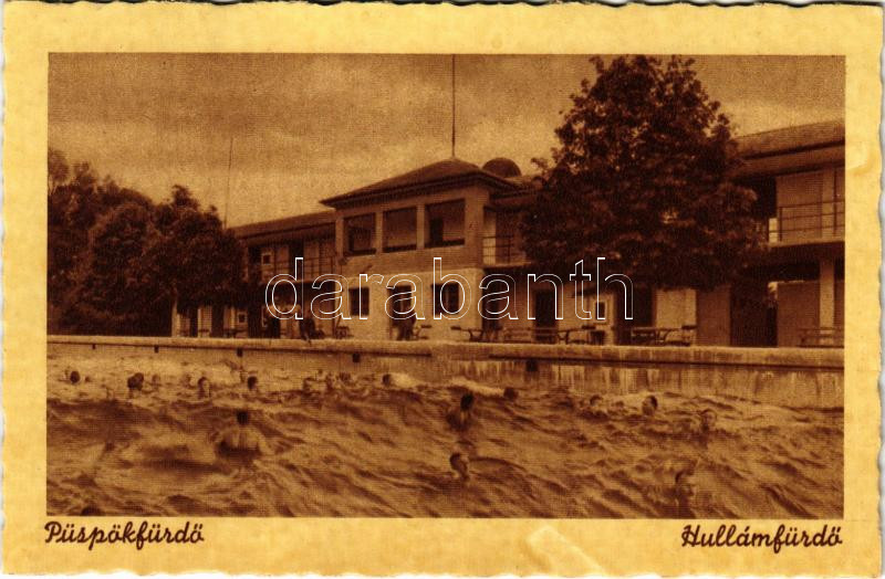 Püspökfürdő, Szentlászlófürdő, Baile 1 Mai (Váradszentmárton, Sanmartin); Hullámfürdő / spa, bathers (ázott / wet damage)