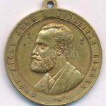1879. 'Emlék Érem Székesfehérvári 1879 évi orsz. kiállítás / Gróf Zichy Jenő a kiállítás elnöke' Cu emlékérem füllel. Szign.:K.S. (32mm) T:XF patina, karc
