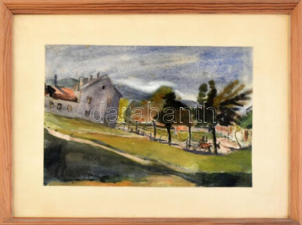 Patay Éva (1900-1984): Akvarell, papír, jelezve jobbra lent. Üvegezett fakeretben, 26x35,5 cm