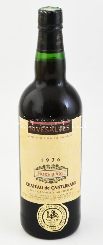 1976 Chateau de Canterrane Rivesaltes Hors D'Age, rajta 'Concours des Grands Vins de France Macon Medaille D'Or 1995' címkével, 15,5%, 0,75l.