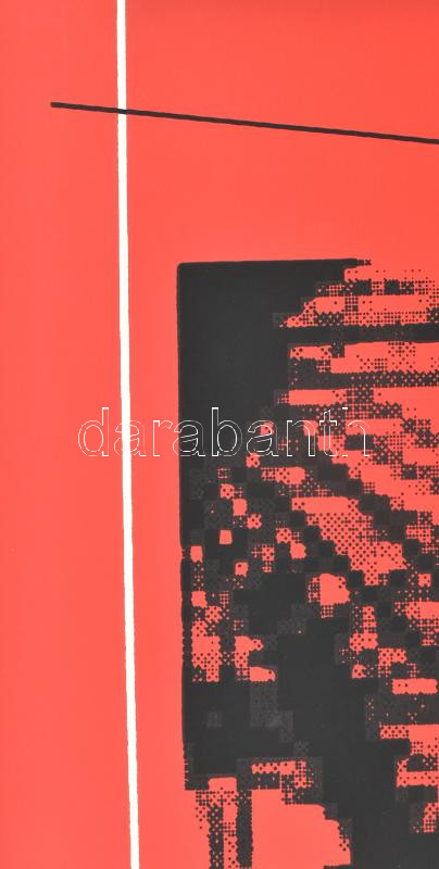 Hervé, Rodolf (1957-2000): Eiffel-torony. Szitanyomat, papír, jelzett, művészpéldány E.A. jelzéssel. 37x27 cm. / Hervé, Rodolf (1957-2000): Eiffel-tower. Screenprint on paper, signed, E.A. artist's proof, 37x27 cm. - Image 2