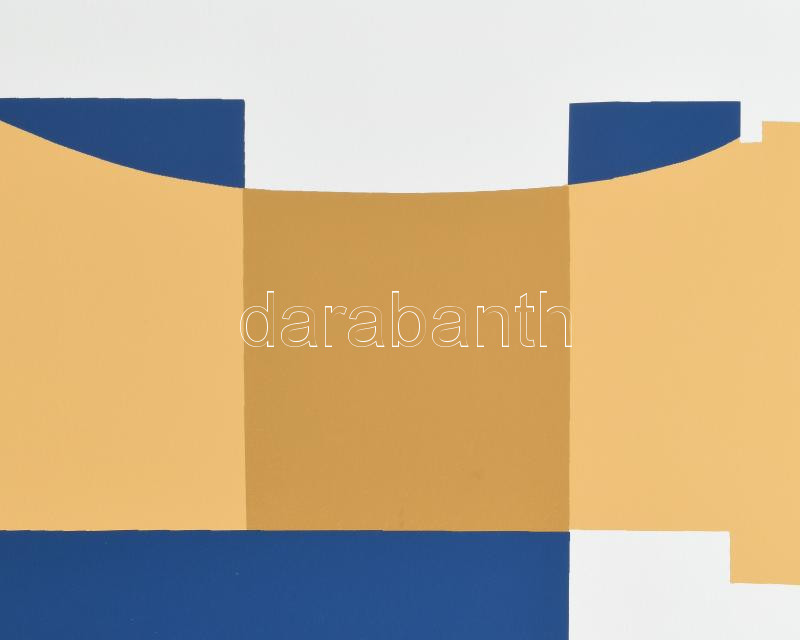 Mark (Márkus), Anna (1928-): Geometrikus kompozíció, 1990. Szitanyomat, papír, jelzett, művészpéldány E.A. jelzéssel. 46x34 cm / screenprint on paper, artist's proof, signed - Image 2