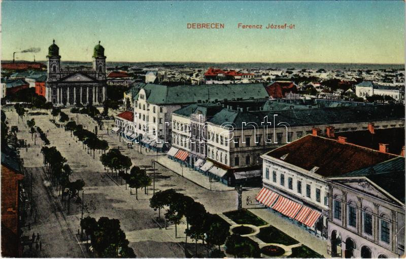 1920 Debrecen, Ferencz József út, üzletek. (EB)