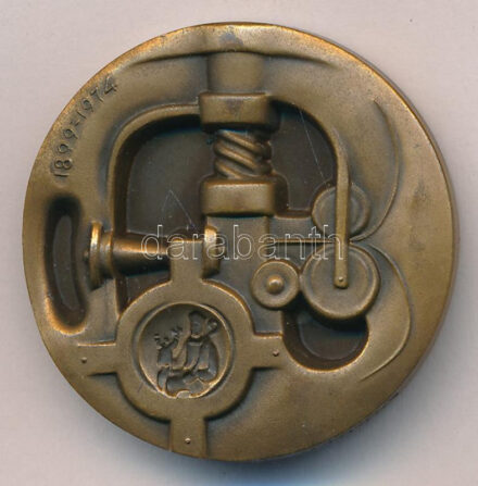 Finnország 1974. 'Aranyipar / 1899-1974.' bronz emlékérem. Szign.: Raimo Heino (33mm) T:AU Finland 1974. 'Gold Industry / 1899-1974' bronze medal. Sign.: Raimo Heino (33mm) C:AU