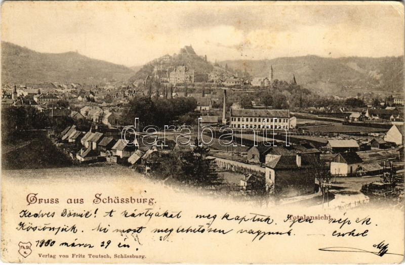 1900 Segesvár, Schässburg, Sighisoara; Fritz Teutsch (EB) + 'HÉJASFALVA P.U.'