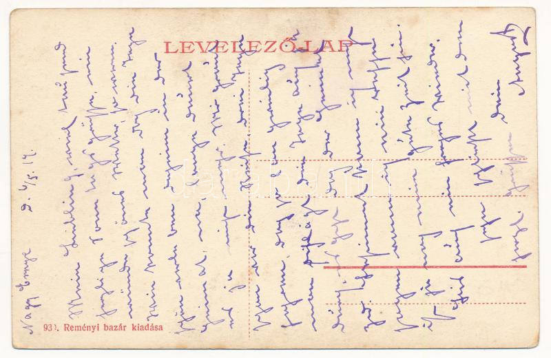 1914 Marosvásárhely, Targu Mures; Reményi Bazár és saját kiadása / publisher's bazaar shop (EK) - Image 2