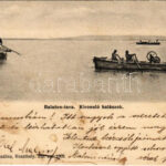 1907 Balaton-tava, Kivonuló halászok. Mérei Ignác kiadása 212. 1905. (Rb)