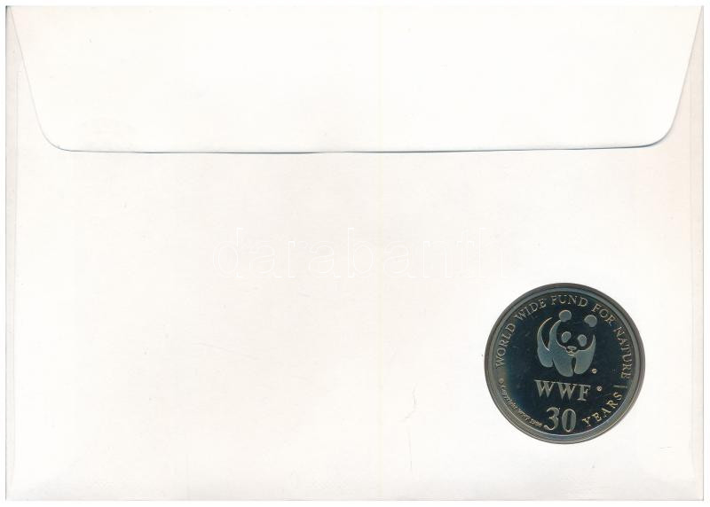Malawi DN (1991) 'A Világ Vadvédelmi Alap (WWF) 30. évfordulója - Bugeranus Carunculatus' kétoldalas fém emlékérem érmés borítékban, bélyeggel és bélyegzéssel, német nyelvű ismertetővel T:UNC,AU Malawi ND (1991) '30th - Image 2
