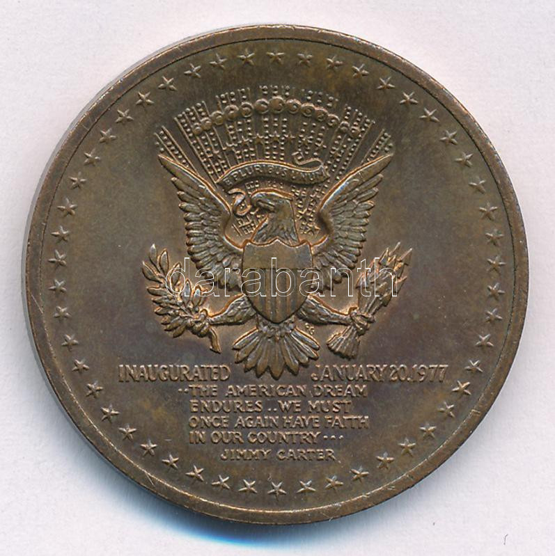 Amerikai Egyesült Államok DN 'Jimmy Carter' bronz emlékérem (33,5mm) T:AU USA ND 'Jimmy Carter' bronze commemorative medallion (33,5mm) C:AU - Image 2