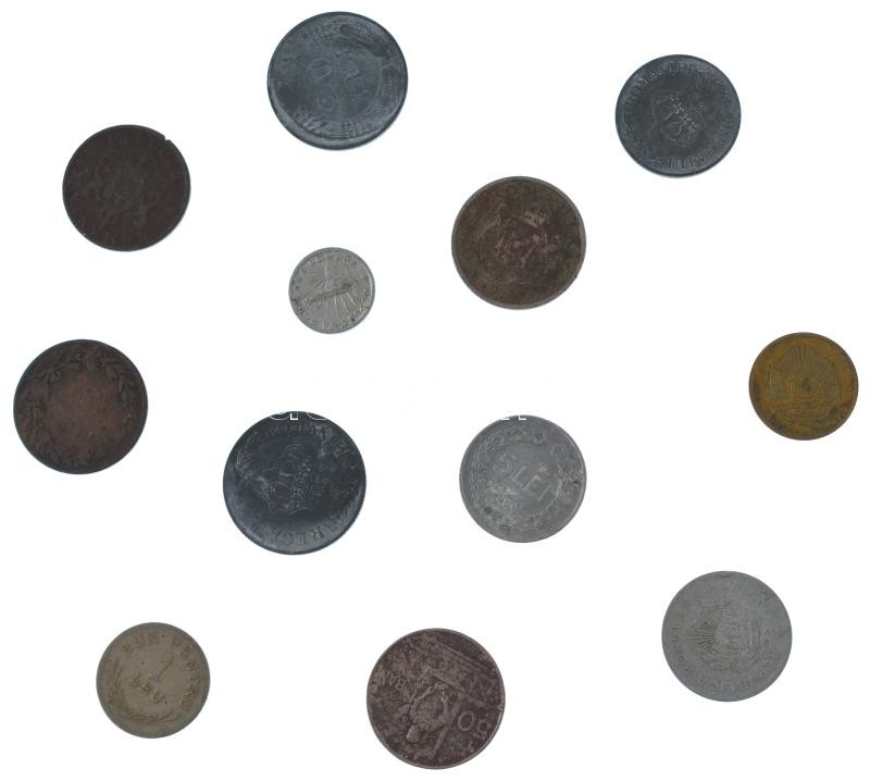 Románia 1867-1955. 5b-2000L (12xklf) T:VF,F Romania 1867-1955. 5 Bani - 2000 Lei (12xdiff) C:VF,F - Image 2
