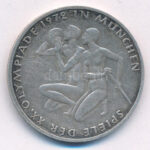 NSZK 1972F 10M Ag 'Müncheni Olimpia - térdelő atléták' T:AU,XF patina FRG 1972F 10 Mark Ag 'Munich Olympics - Athletes kneeling' C:AU,XF patina Krause KM#132