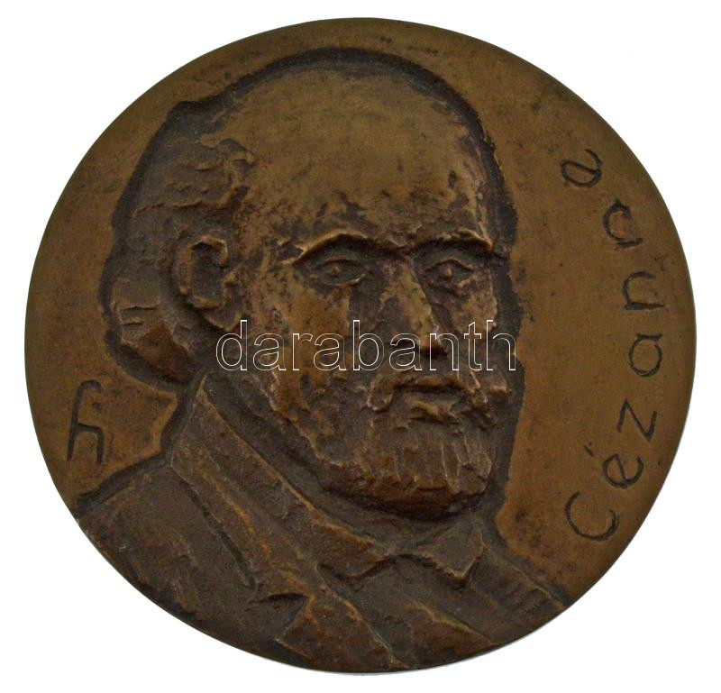 Farkas István Béla (1915-2005) DN 'Cézanne' kétoldalas bronz emlékérem (88mm) T:AU