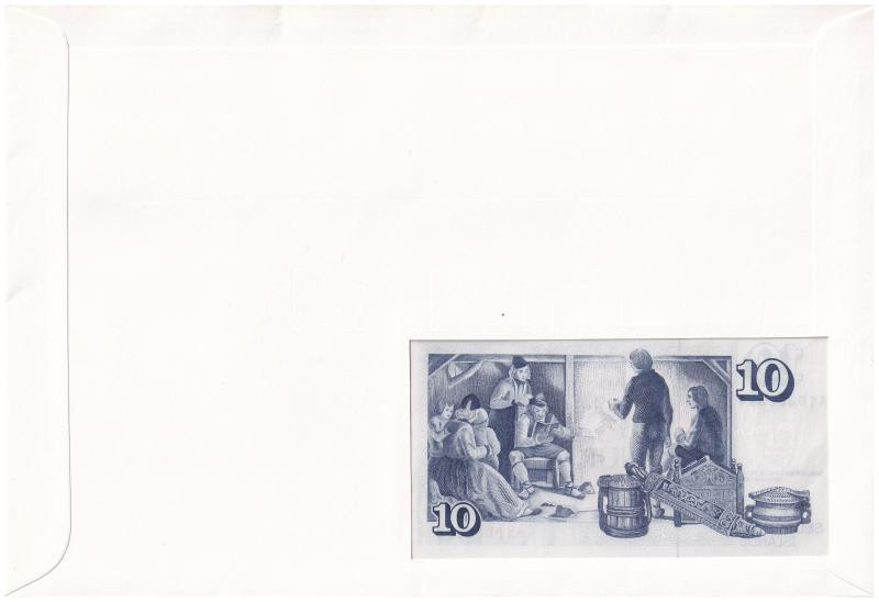 Izland 1961. 10K borítékban bélyeggel, bélyegzéssel T:UNC Iceland 1961. 10 Kronur in envelope with stamp and cancellation C:UNC - Image 2