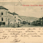 1901 Dicsőszentmárton, Tarnaveni, Diciosanmartin; utca. Jeremiás Áron kiadása / street view (EK)