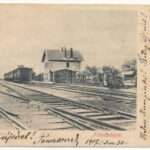 1907 Felsőbánya, Baia Sprie; Pályaudvar, vasútállomás, vonat. H. Riedl E. kiadása / railway station, train (EM)