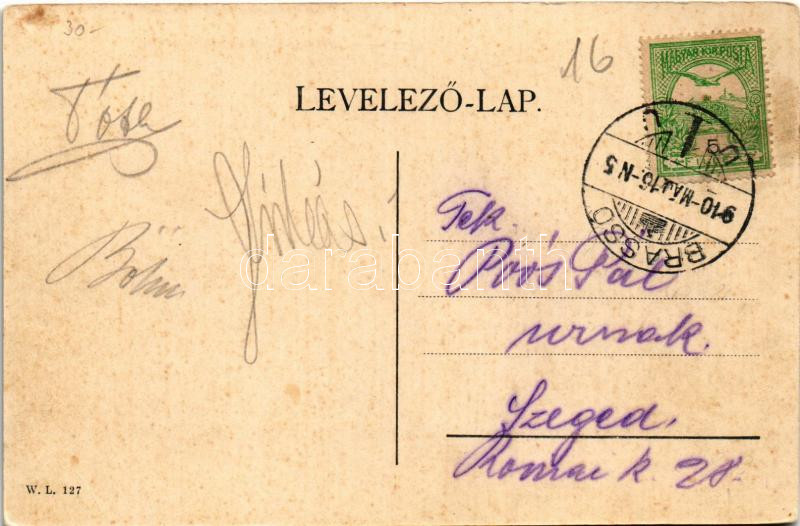 1910 Brassó, Kronstadt, Brasov; Rezső park, szökőkút. W.L. 127. / Rudolfspark mit dem Springbrunnen / park, fountain - Image 2