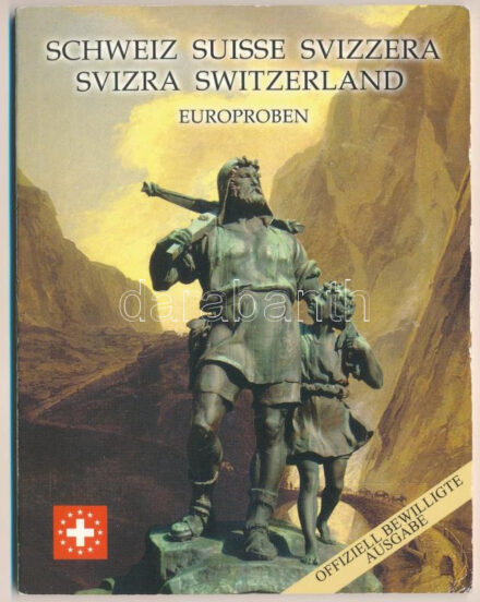 Svájc 2003. 1c-2E (8xklf) próbaveret forgalmi sor karton dísztokban T:UNC a tok sarka kissé meggyűrődött Switzerland 2003. 1 Ceros - 2 Europ (8xdiff) trial strike coin set in cardboard case C:UNC the corner of the case is slightly creased