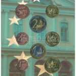 Svédország 2003. 1c-2E (8xklf) próbaveret forgalmi sor karton dísztokban T:UNC Sweden 2003. 1 Cent - 2 Euro (8xdiff) trial strike coin set in cardboard case C:UNC - Image 3