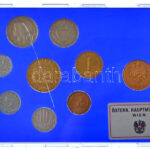 Ausztria 1983. 2gr-20Sch (8xklf) forgalmi sor + Bécsi Verde zseton, eredeti tokban T:PP sérült tok Austria 1983. 2 Groschen - 20 Schilling (8xdiff) coin set + Vienna Mint token, in original case C:PP damaged case - Image 2