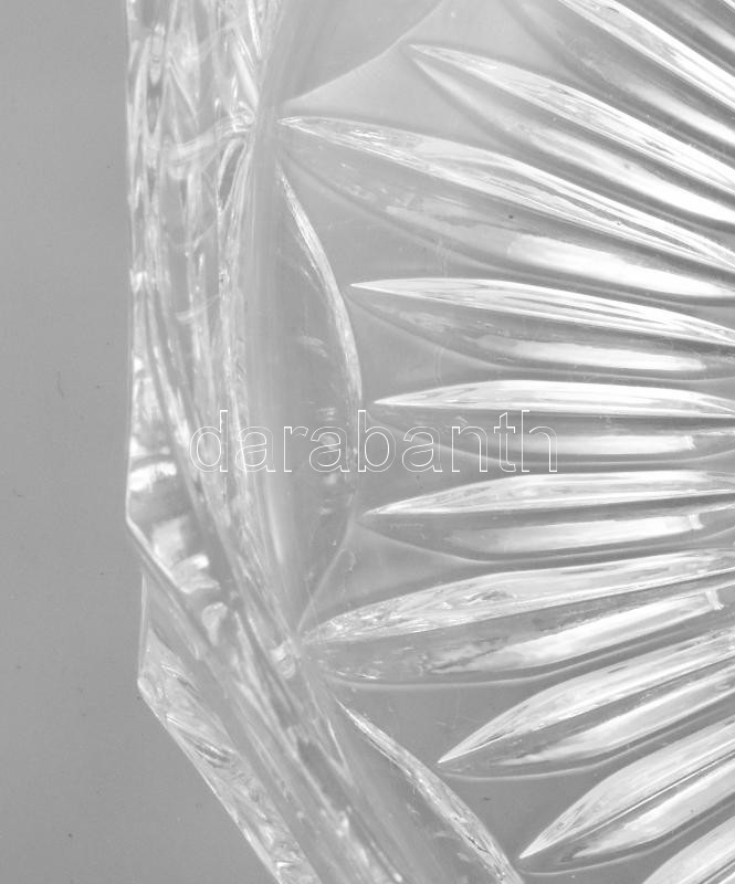 Kristály kínáló, jelzés nélkül, hibátlan, d: 20 cm - Image 2