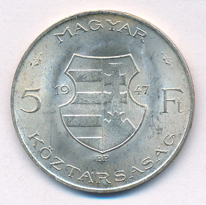 1947. 5Ft Ag 'Kossuth' T:AU patina Adamo F8.1 - Image 2