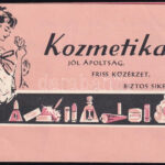cca 1965 Kozmetikai, rajzos dekoratív termékreklámfüzet, szép állapotban, 8p
