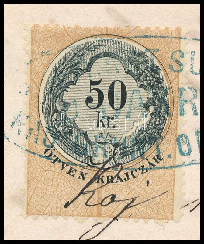 Bakar 1881 Adásvételi szerződés 50kr okmánybélyeggel - Image 2