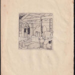Toroczkai Wigand Ede (1869-1945): Eresz. Nyomat, papír. Lapszéli foltokkal. 10,5x10 cm.