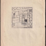 Toroczkai Wigand Ede (1869-1945): Perosztó szék. Nyomat, papír. Foltos, lapszéli apró sérülésekkel. 10,5x10 cm.