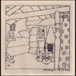 Toroczkai Wigand Ede (1869-1945): Perosztó szék. Nyomat, papír. Foltos, lapszéli apró sérülésekkel. 10,5x10 cm. - Image 2