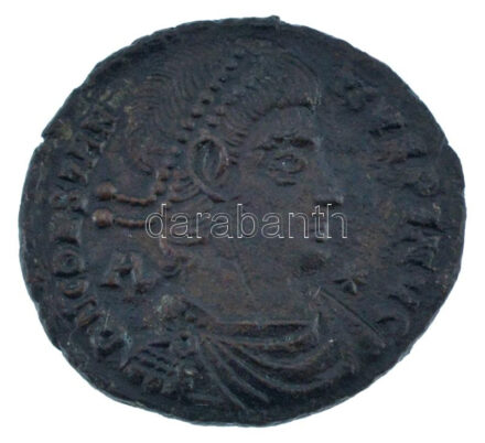 Római Birodalom / Siscia / II. Constantius, Vetranius alatt verve 350. AE2 (4,62g) T:VF Roman Empire / Siscia / Constantius II, struck under Vetranio 350. AE2 'D N CONSTAN-TIVS P F AVG - A - star/ HOC SIG-NO VI[CTOR ER]IS - A - [dot gamma] SIS