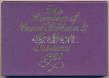 Nagy-Britannia 1980. 1/2p-50p (6xklf) forgalmi sor + zseton műanyag dísztokban, borítékban T:PP Great Britain 1980. 1/2 Penny - 50 Pence (6xdiff) coin set + token in plastic case, in envelope C:PP