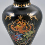 Fabergé Firebird porcelán váza. Matricás, jelzett, hibátlan. 25 cm,