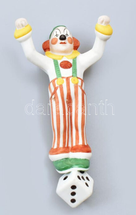 Hutschenreuther bohóc. Biszkvit porcelán, kézzel festett, jelzett, hibátlan. 13 cm