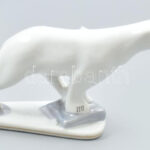 Jegesmedve. Román porcelán figura, jelzett, hibátlan 20 cm