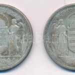 1930. 5P Ag 'Horthy jobbra' (2x) T:3 patina, ph. Adamo P8 - Image 2